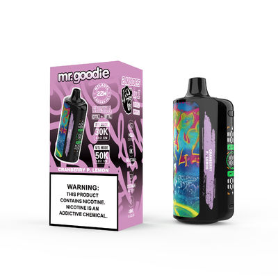 60mg Nicotine Mr Goodie Vape DTL 30000puffs Fruit Flavor Taste Ecig Vape Pen
