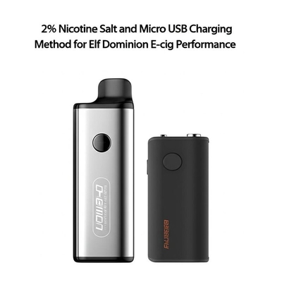 2% Nicotine Salt and Micro USB Charging Method for Elf Dominion E-cig Performance