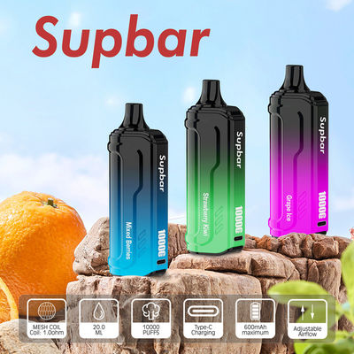 10000Puffs Supbar Disposable Vape 10K MK Supbar Pod Airflow Adjustable 20ml