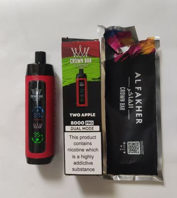 Disposable Alfakher Crown Bar 8000 Dual Mode Vape Pen Fruit Flavors