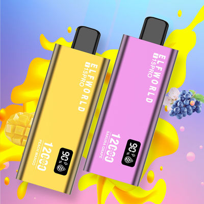 I15 PRO 2025 Elfworld Vape 12000 Puffs Fruit Flavor Disposable E Cigarette Digital Display