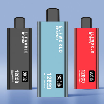 I15 PRO 2025 Elfworld Vape 12000 Puffs Fruit Flavor Disposable E Cigarette Digital Display