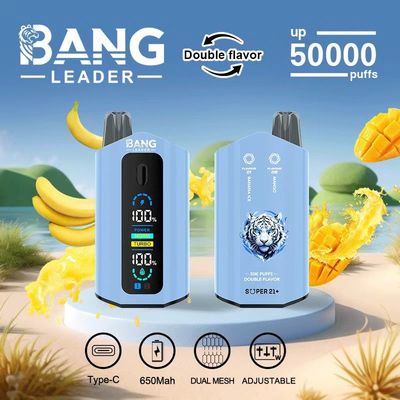 36ml Refilled Eliquid Bang Leader Vape 50k LED Digital Display High Puff Count