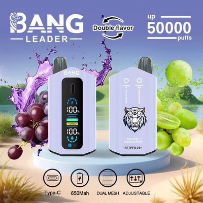 36ml Refilled Eliquid Bang Leader Vape 50k LED Digital Display High Puff Count