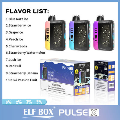 15k ELF Box Shisha Rechargeable Battery 15000puffs ELF Box Pulse X Type C