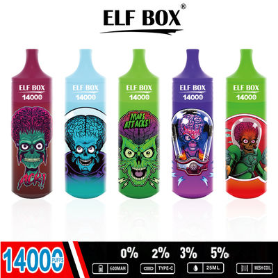 ELF RGB14000 Fruit E Cigarette 14K Puffs ELF Vape Bar Portable And Rechargeable
