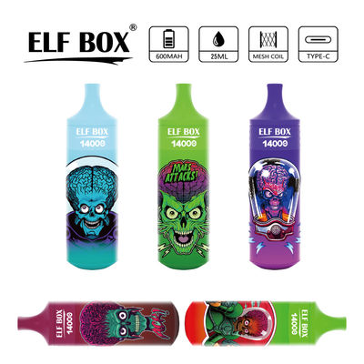 ELF RGB14000 Fruit E Cigarette 14K Puffs ELF Vape Bar Portable And Rechargeable