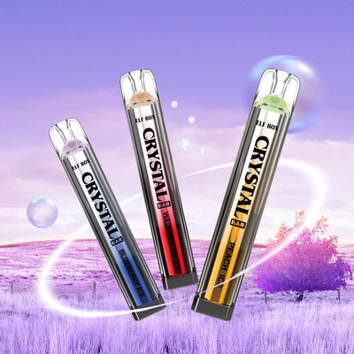 Disposable ELF Box Shisha Crystal Bar 600puffs Mini Vape Pod Fruit Flavor 2% Nicotine