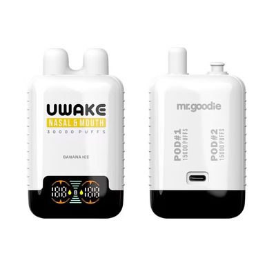Uwake 30000 Puffs 30k Mr Goodie Bar 20mg Nicotine with LED Digital Display