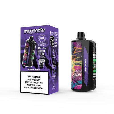 60mg Nicotine Mr Goodie Vape DTL 30000puffs Fruit Flavor Taste Ecig Vape Pen