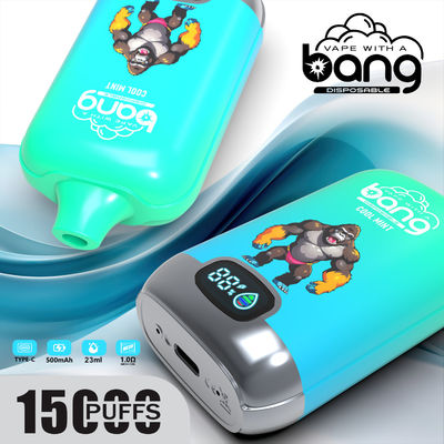 Digital Bang Box Vape 15000 Puffs 15k 23ml Refilled Fruit Flavor Vape Nicotine Salt 5%