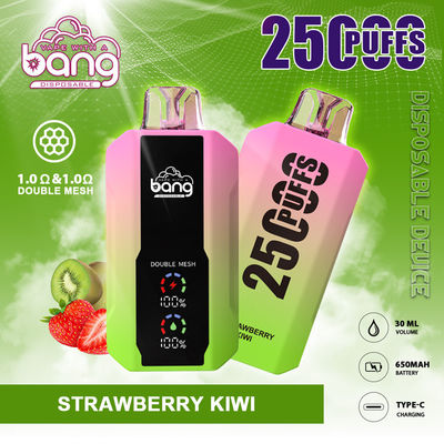 Big Screen Bang Box Vape 25000puffs 25k Disposable Dual Coil Pods 25ml 12 Flavors Nicotine Salt 2%