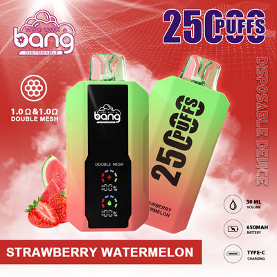 Big Screen Bang Box Vape 25000puffs 25k Disposable Dual Coil Pods 25ml 12 Flavors Nicotine Salt 2%