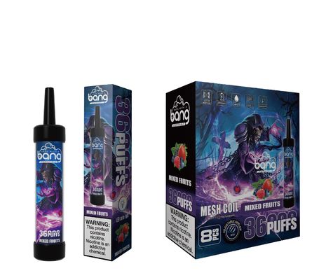 LED Colorful Bang Box Vape Ehookah 3600puffs 36k Disposable E Cigarettes 40ml Eliquid 12 Flavors Taste