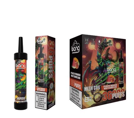 LED Colorful Bang Box Vape Ehookah 3600puffs 36k Disposable E Cigarettes 40ml Eliquid 12 Flavors Taste