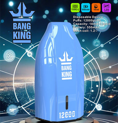 Bang 12000puffs 12k Mesh Coil Pods 18ml Refilled Eliquid 5% Nicotine Salt Fruit Taste
