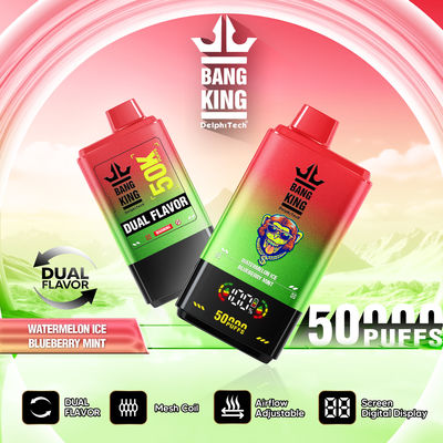 Dual Flavor Bang King Tornado 50000 Puffs 50k Digital Screen 50ML Refilled
