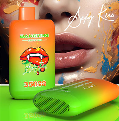Dual Flavors Bang Box Vape Bang King 35k 56ml Refilled Pure Fruit Flavors Taste Recharegeable