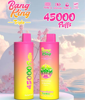 3 Flavors Bang Box Vape 45ml Refilled Nicotine Salt Bang King 45k 3 Mesh Coil