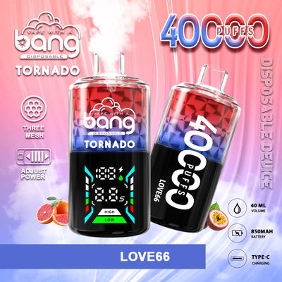 40000 Puffs Bang Disposable Pod Refilled 40ml Eliquid Lightweight Portable