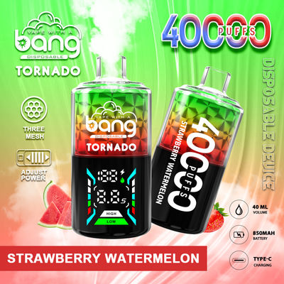 40000 Puffs Bang Disposable Pod Refilled 40ml Eliquid Lightweight Portable