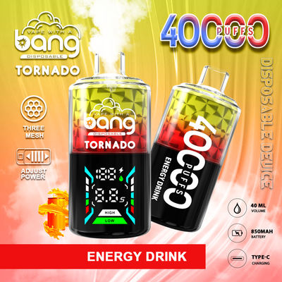40000 Puffs Bang Disposable Pod Refilled 40ml Eliquid Lightweight Portable